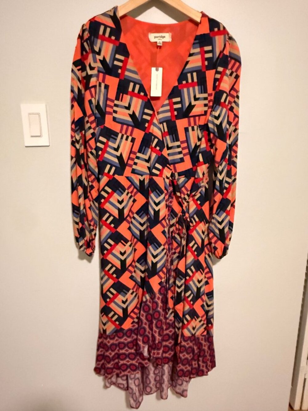 Porridge for Anthropologie Multicolor Geometric Dress M NWT